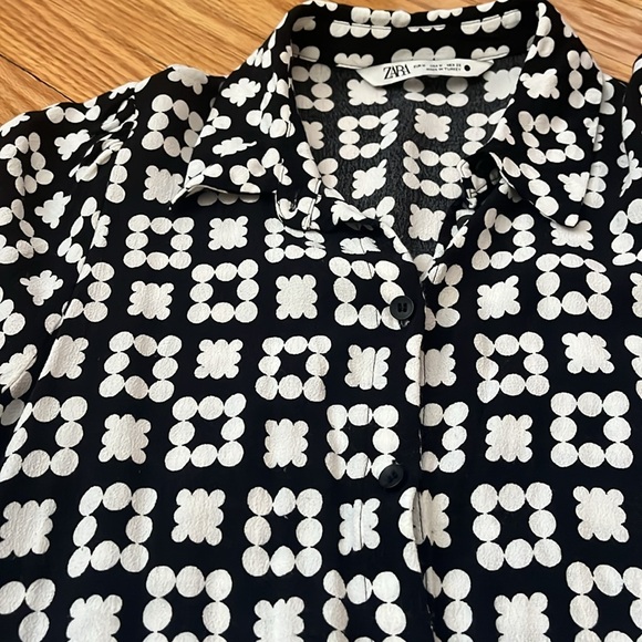 vintage pattern button up mini dress - Picture 3 of 3